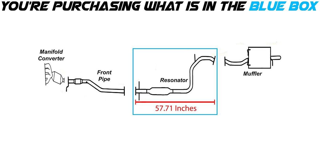 2000-2005 Hyundai Accent 1.6L 1.5L Exhaust Resonator