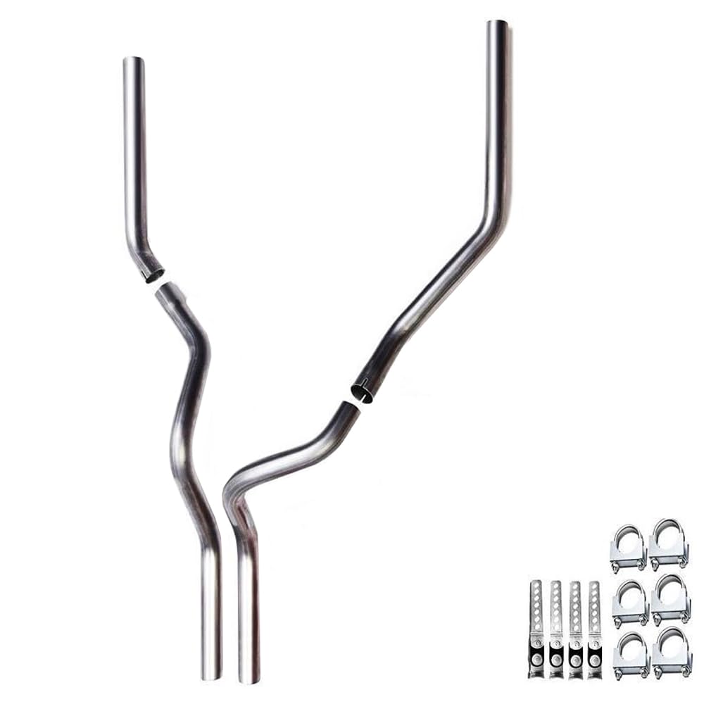 1987-2002 Chevy Silverado/C/K 1500 and 2500 Dual 2.5'' Mandrel-Bent Exhaust Pipe Kit for Gas Models