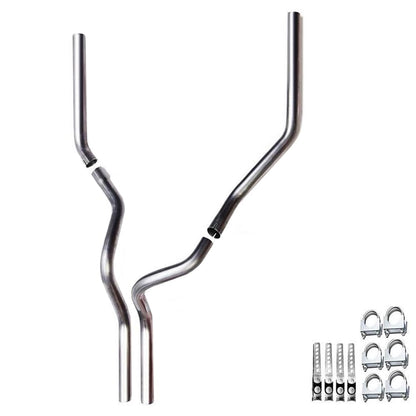 1987-2002 Chevy Silverado/C/K 1500 and 2500 Dual 2.5'' Mandrel-Bent Exhaust Pipe Kit for Gas Models