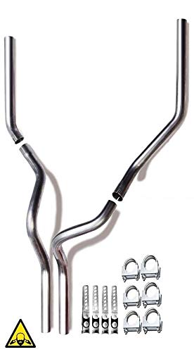 1987-2002 Chevy Silverado/C/K 1500 and 2500 Dual 2.5'' Mandrel-Bent Exhaust Pipe Kit for Gas Models