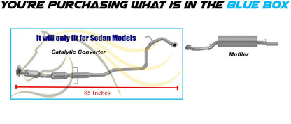 2007-2011 Toyota Yaris 1.5L EPA Approved Catalytic with Resonator Pipe Exhaust Kit - For Sedan