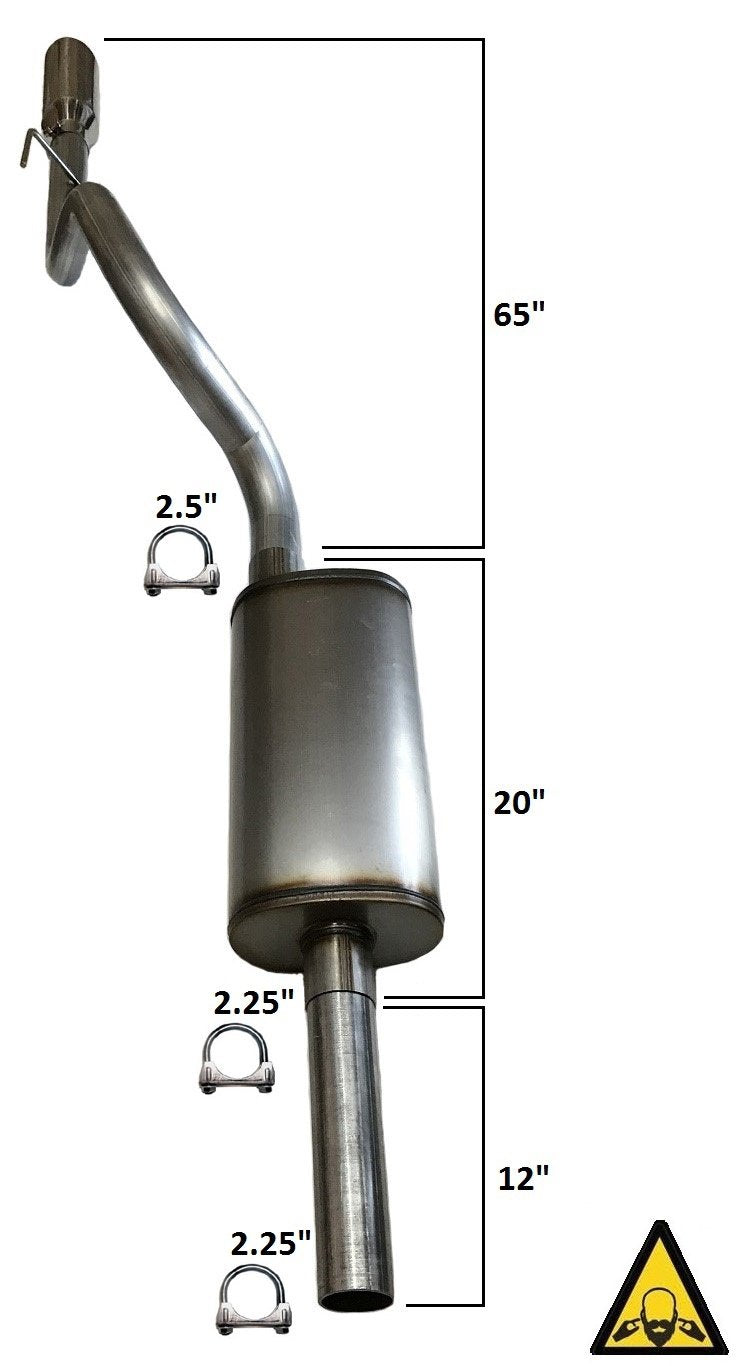 Colt Exhaust | Stainless Steel Performance Cat-Back Exhaust System Kit Compatible for Jeep Grand Cherokee 1999-2004 | Automotive Replacement Part