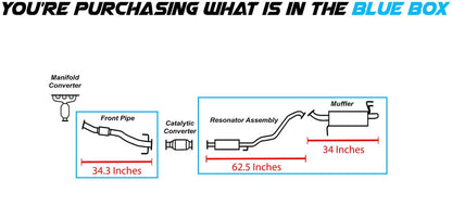 2010-2011 Kia Soul 2.0L Exhaust Front Pipe, Resonator and Muffler