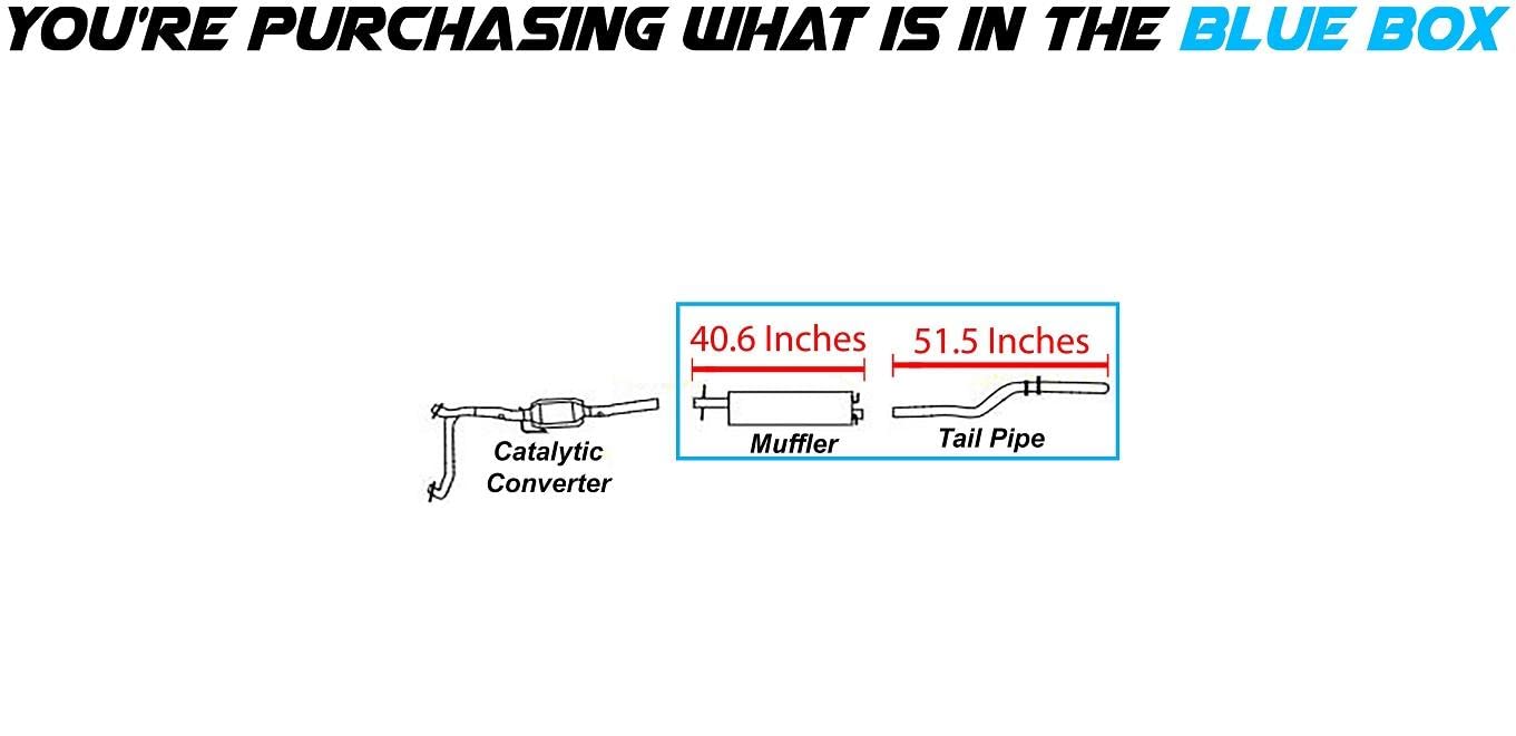 2000 5.2L, 2000-2003 5.9L Dodge Durango Muffler Tail Pipe Exhaust System Kit