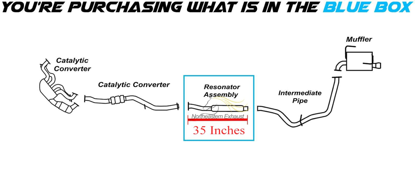 Exhaust Resonator Pipe for 2010-2019 Subaru Legacy and Outback 2.5L