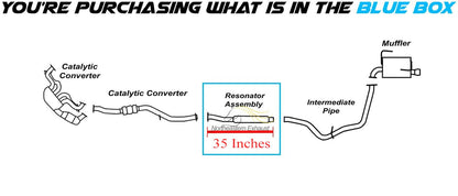 Exhaust Resonator Pipe for 2010-2019 Subaru Legacy and Outback 2.5L