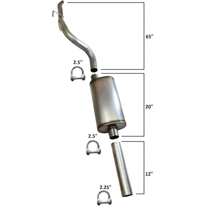 1999-2004 Jeep Grand Cherokee Performance Exhaust Pipe, Muffler and Straight Pipe