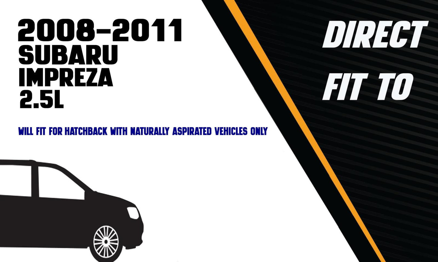 2008-2011 Subaru Impreza 2.5L Hatchback Exhaust Resonator Pipe and Muffler