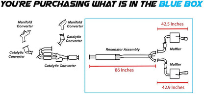 2009-2014 & 2016-2019 Nissan Maxima 3.5L Exhaust Resonator and Pair of Muffler