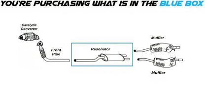 2005-2009 Audi A4 Quattro 2.0L Exhaust Resonator Pipe