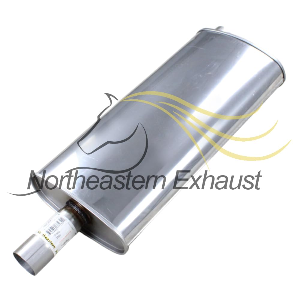 Northeastern Exhaust | Stainless Steel Center Muffler Compatible For Dodge Nitro 2007-2011 3.7L | Free Clamps Included | Automotive Replacement Part