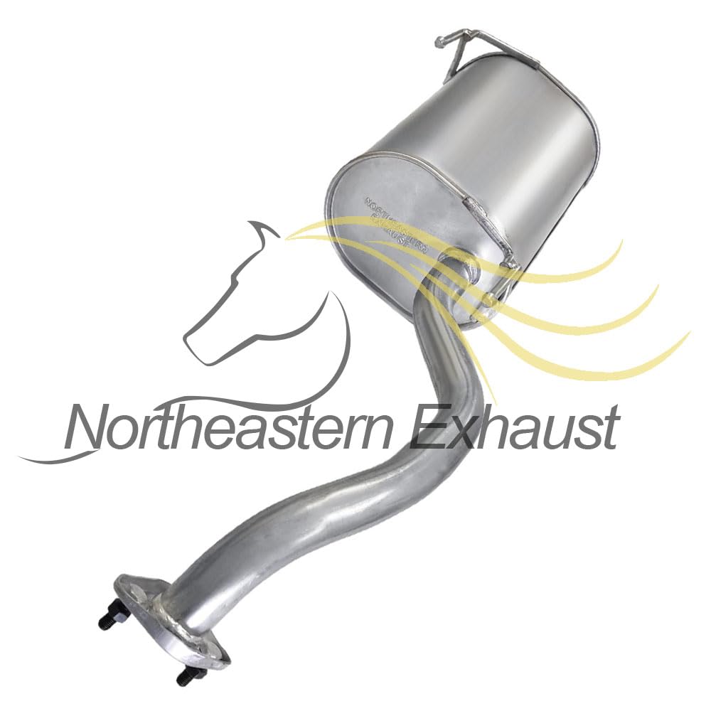 Northeastern Exhaust | Stainless Steel Rear Exhaust Muffler Compatible for 2014-2018 Nissan Versa Note 1.6L | Hatchback | Free Gasket Included | Automotive Replacement Part