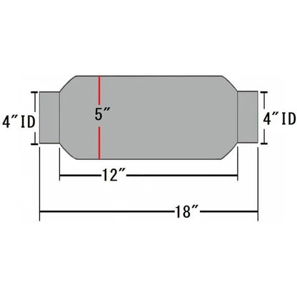 Colt Exhaust - 4" Glass Pack Resonator Muffler (12" Body, 18" Total Length) - High-Performance Stainless Steel