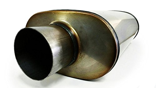 1987-2002 Chevrolet Silverado/C/K 1500 and 2500 Dual 2.5'' Mandrel-Bent Pipe with Rounded Edge Tips and Single Chamber Muffler Exhaust Kit