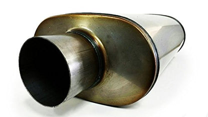 1987-2002 Chevrolet Silverado/C/K 1500 and 2500 Dual 2.5'' Mandrel-Bent Pipe with Rounded Edge Tips and Single Chamber Muffler Exhaust Kit
