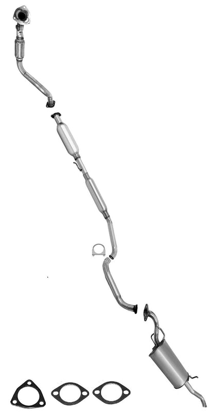 2004-2008 Chevy Aveo 1.6L Exhaust Front Pipe, Resonator and Muffler