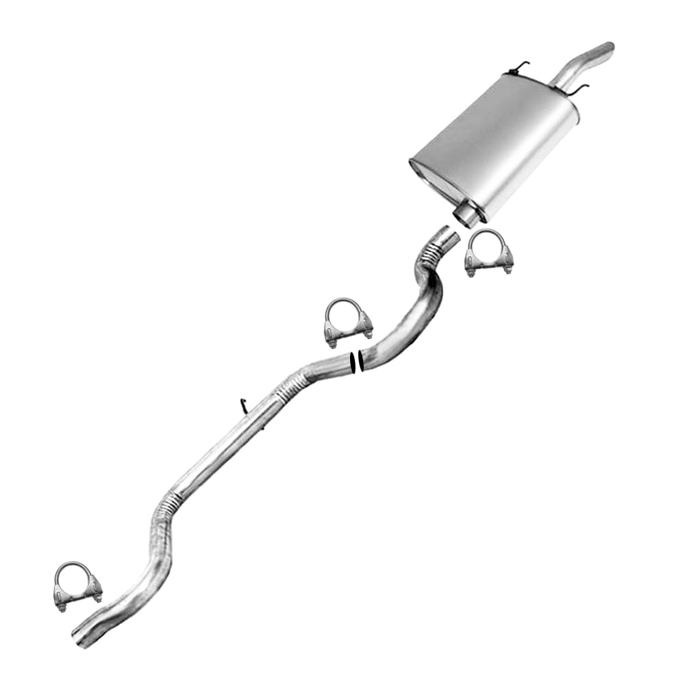 Northeastern Exhaust | Stainless Steel Intermediate Pipe & Exhaust Muffler System Kit Compatible for 2003-2005 Chevy Impala 3.4L | Free Clamps Included