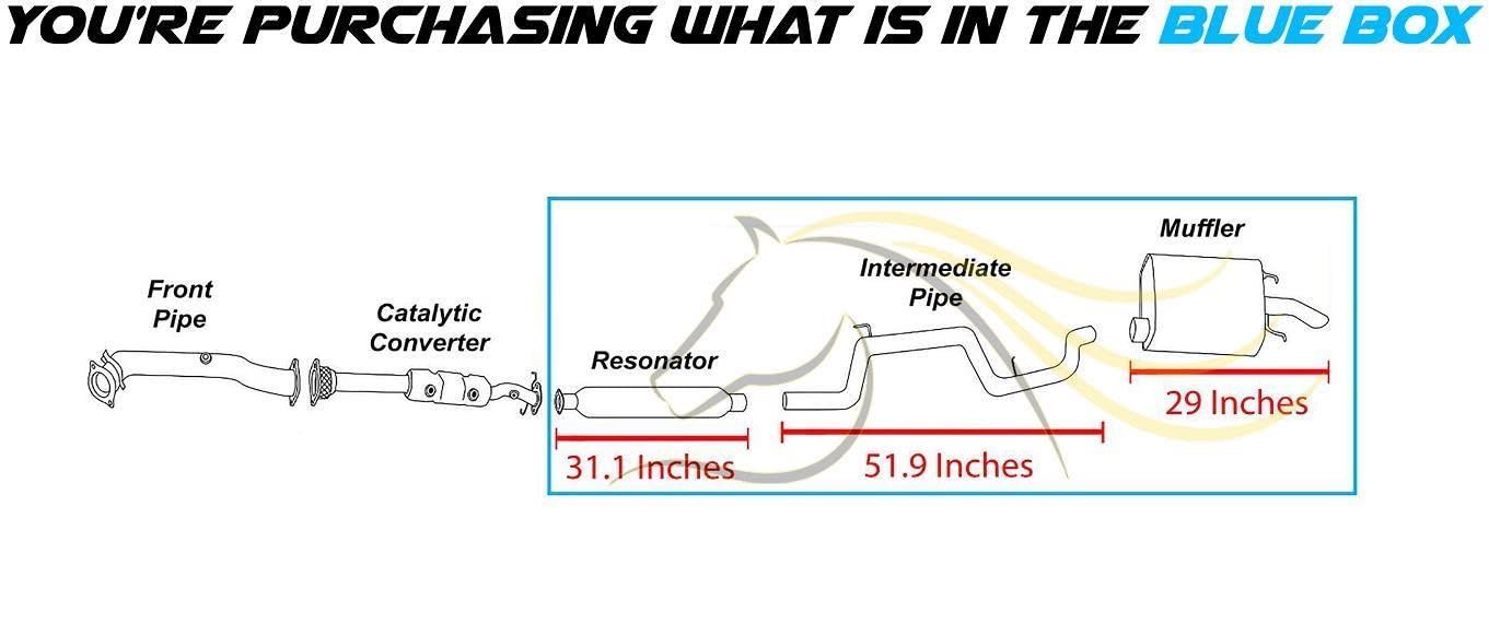 2000-2002 Chevy Impala 3.4L Exhaust Muffler