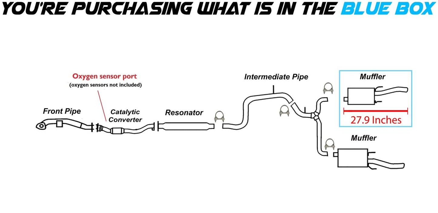 2000-2005 Chevy Monte Carlo 3.8L Exhaust Passenger-Side Muffler