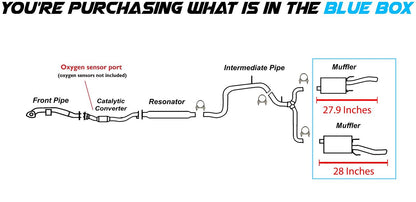 2000-2005 Chevy Monte Carlo 3.8L Exhaust Pair of Muffler