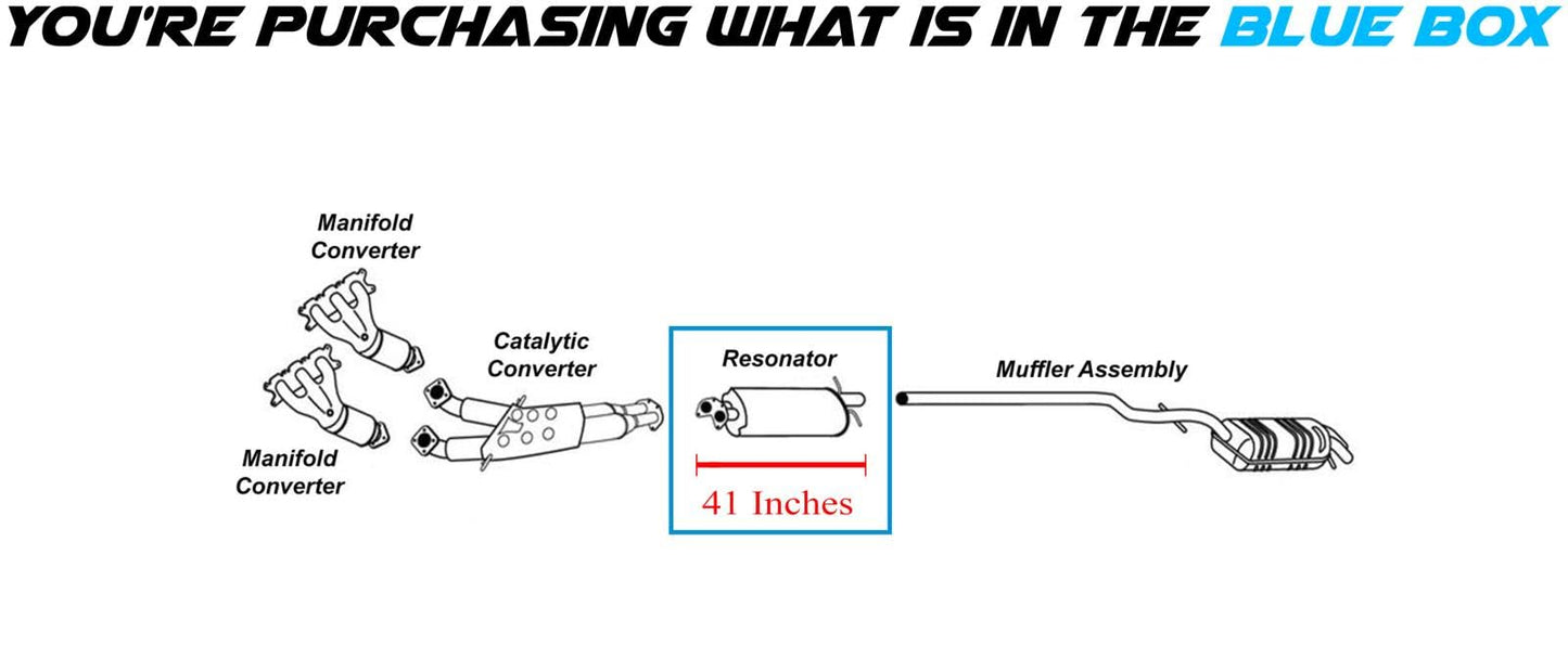2007-2014 Volvo XC90 3.2L Exhaust Resonator Pipe - Direct fit