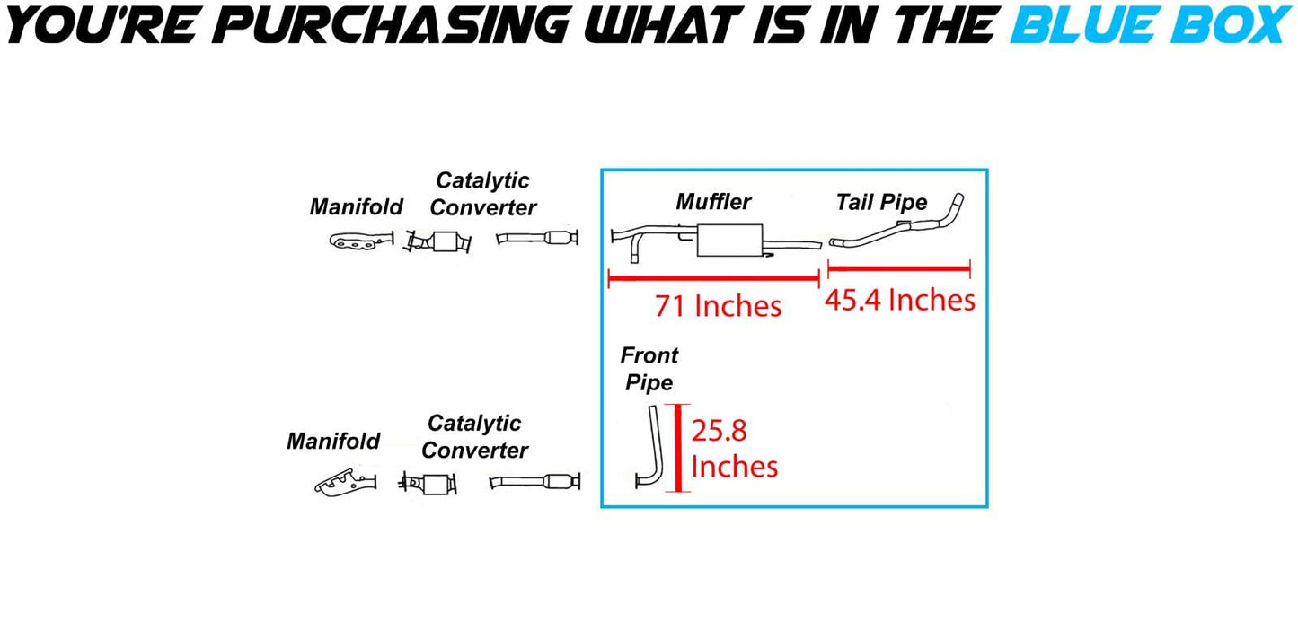 2007-2019 Nissan Frontier 4.0L Cat-back Exhaust Kit | 139.9" WB Crew Cab Pickup