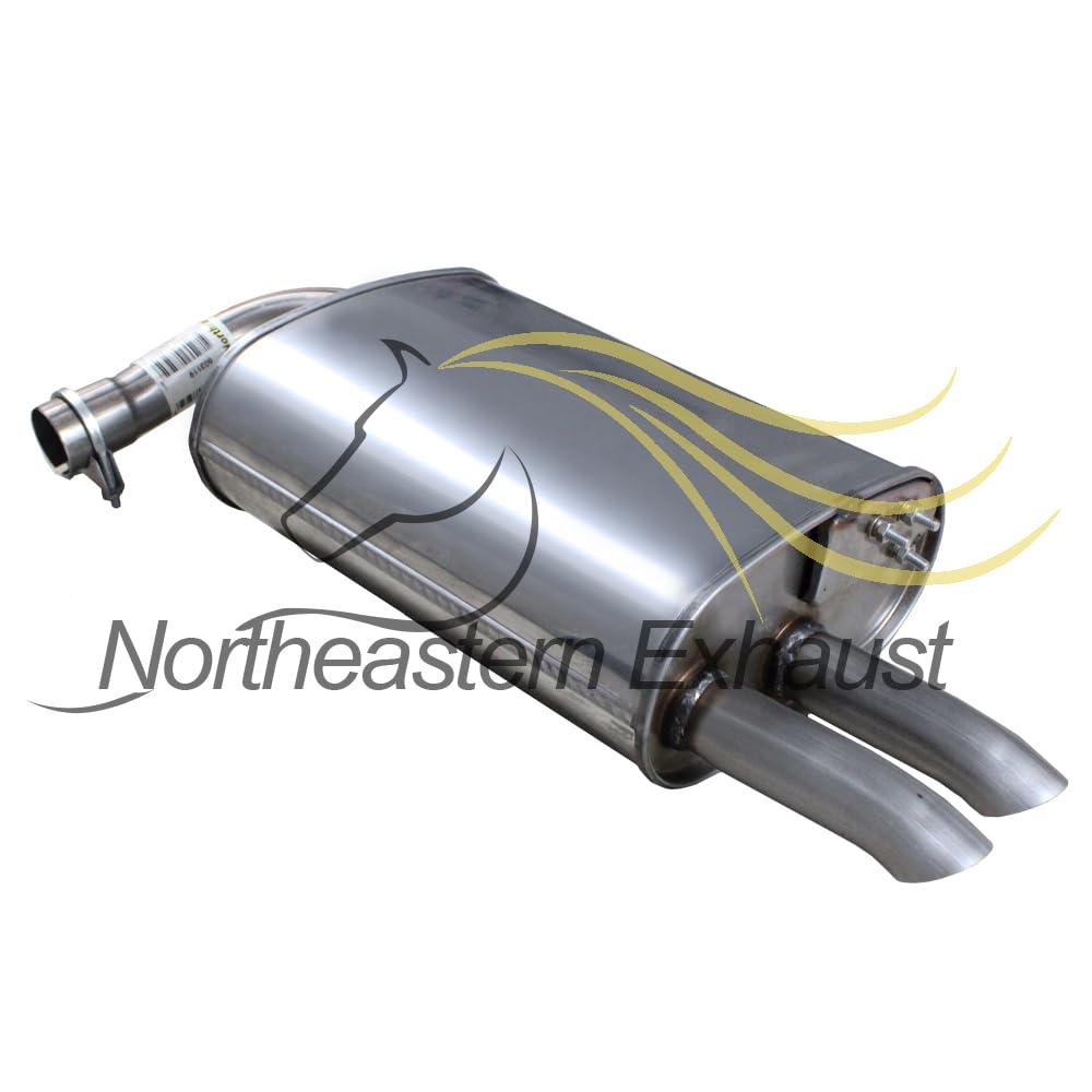 Northeastern Exhaust | Stainless Steel Rear Muffler Compatible for Nissan Altima 2002-2006 2.5L | Sedan | Free Clamp and Hanger Included | Automotive Replacement Part