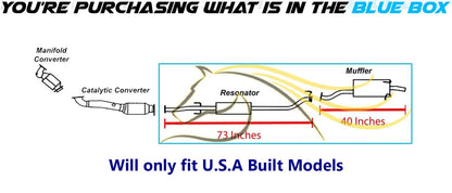 2010-2011 Honda CR-V 2.4L Resonator Pipe and Muffler Exhaust System Kit