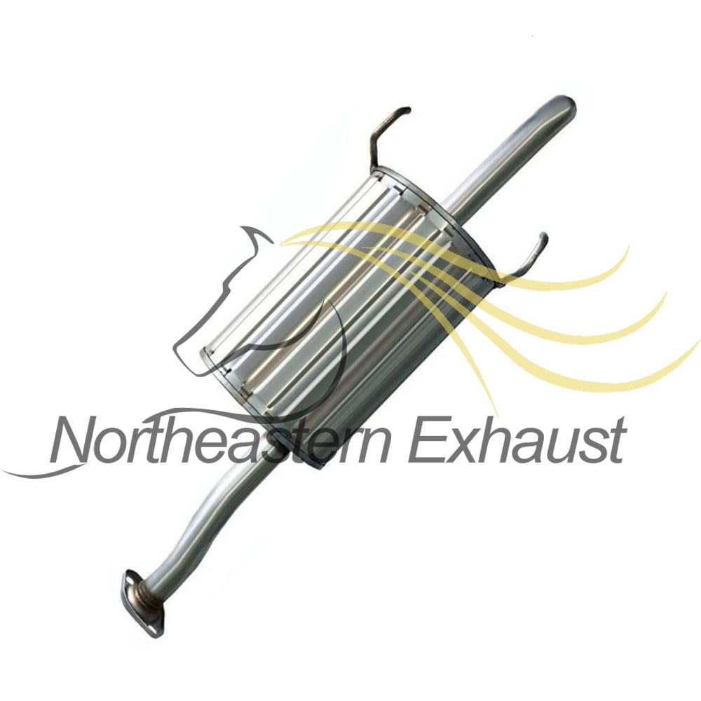 Northeastern Exhaust | Stainless Steel Resonator Pipe and Muffler Exhaust System Kit Compatible for 2001-2003 Acura EL 1.7L | Free Exhaust Hardware Included | Automotive Replacement Part