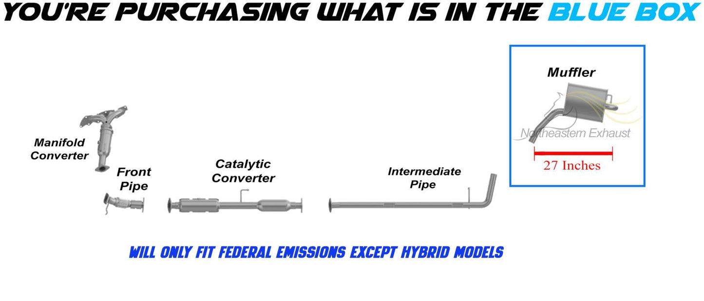 2011-2014 Hyundai Sonata 2.4L Exhaust Muffler | Only for Federal Emissions Except Hybrid Models