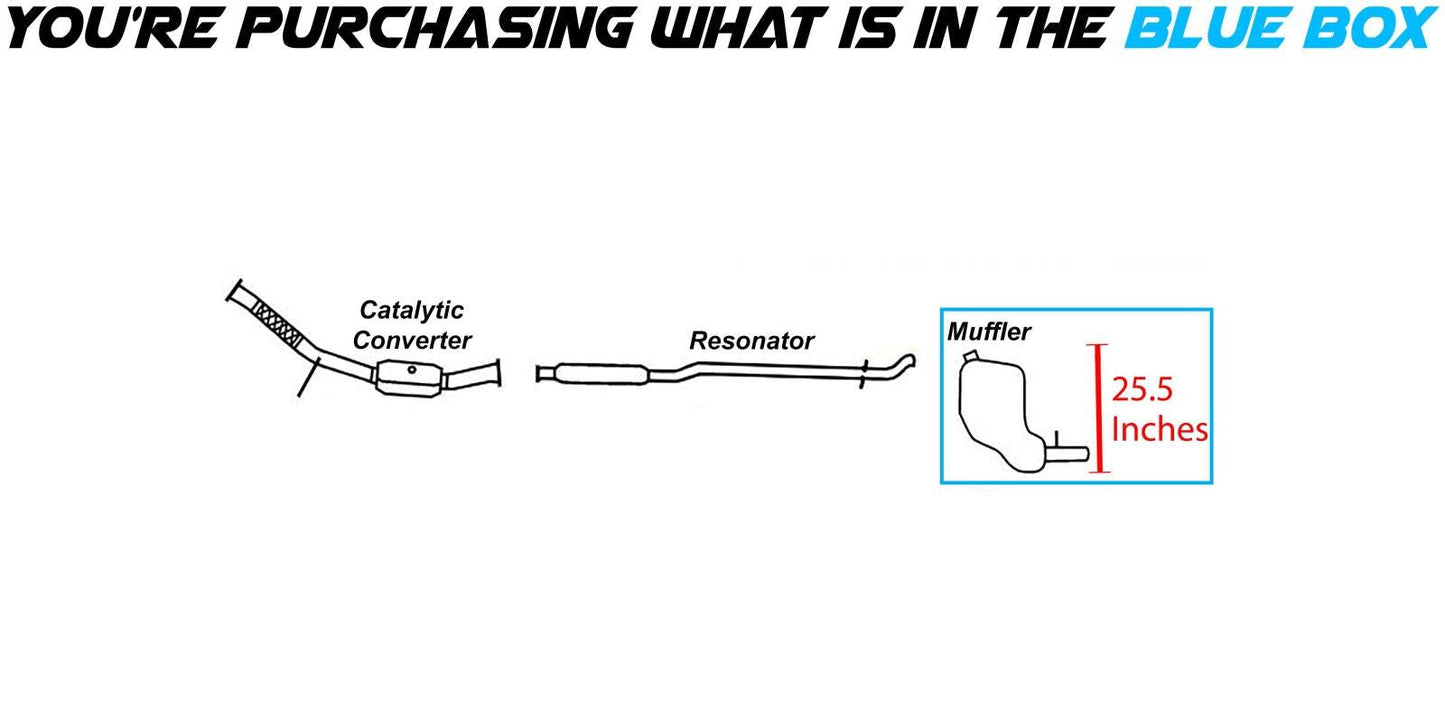 Exhaust Muffler for Volvo S60 2001-2004 2.3L | 2001-2009 2.4L | 2003-2009 2.5L | Volvo V70 2001-2004 2.3L | 2001-2007 2.4L | 2003-2007 2.5L | Volvo XC70 2003-2007 2.5L