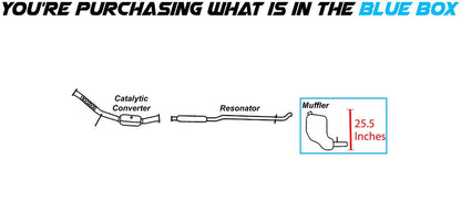 Exhaust Muffler for Volvo S60 2001-2004 2.3L | 2001-2009 2.4L | 2003-2009 2.5L | Volvo V70 2001-2004 2.3L | 2001-2007 2.4L | 2003-2007 2.5L | Volvo XC70 2003-2007 2.5L