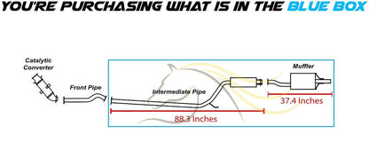 2006-2011 Honda Civic 1.8L Exhaust Resonator Pipe and Muffler