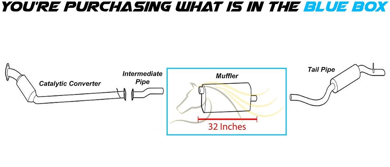 Exhaust Muffler for 2005-2006 Buick Terraza/Saturn Relay 3.5L and 2007 Buick Terraza/Saturn Relay 3.9L
