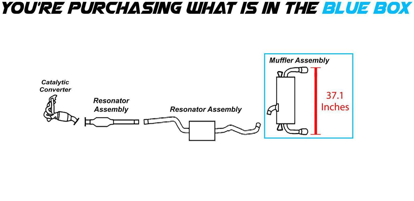2013-2019 Ford Escape 1.5L 1.6L 2.0L 2.5L Exhaust Muffler