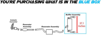2013-2019 Ford Escape 1.5L 1.6L 2.0L 2.5L Exhaust Muffler