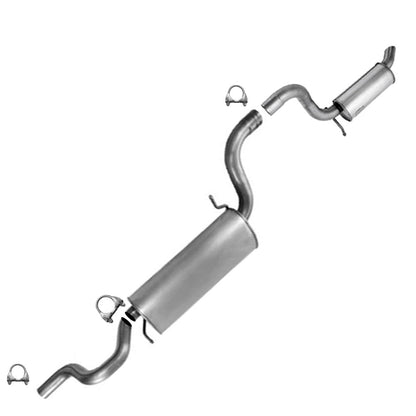 Northeastern Exhaust | Stainless Steel Direct Fit Muffler & Resonator Pipe Exhaust System Kit Compatible for 2008-2010 Dodge Grand Caravan and Chrysler Town & County 3.3L 3.8L 4.0L | 2009-2010 Volkswagen Routan 3.8L 4.0L | Free Exhaust Hardware Included