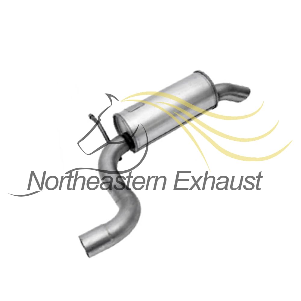 Northeastern Exhaust | Stainless Steel Direct Fit Muffler & Resonator Pipe Exhaust System Kit Compatible for 2008-2010 Dodge Grand Caravan and Chrysler Town & County 3.3L 3.8L 4.0L | 2009-2010 Volkswagen Routan 3.8L 4.0L | Free Exhaust Hardware Included