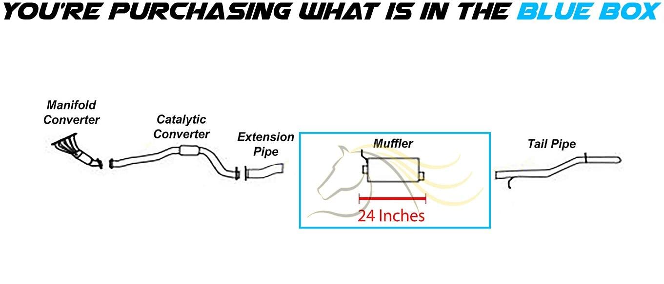 Exhaust Muffler for 2004-2006 Chevy Colorado and GMC Canyon 2.8L 3.5L