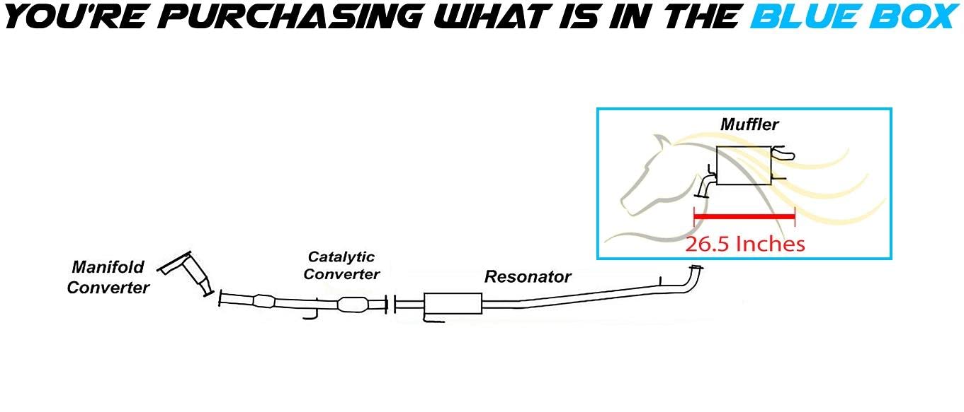 Northeastern Exhaust | Stainless Steel Exhaust Muffler Compatible for Toyota Camry 2007-2011 2.4L | Camry 2010-2011 2.5L | Free Gasket Included | Automotive Replacement Part