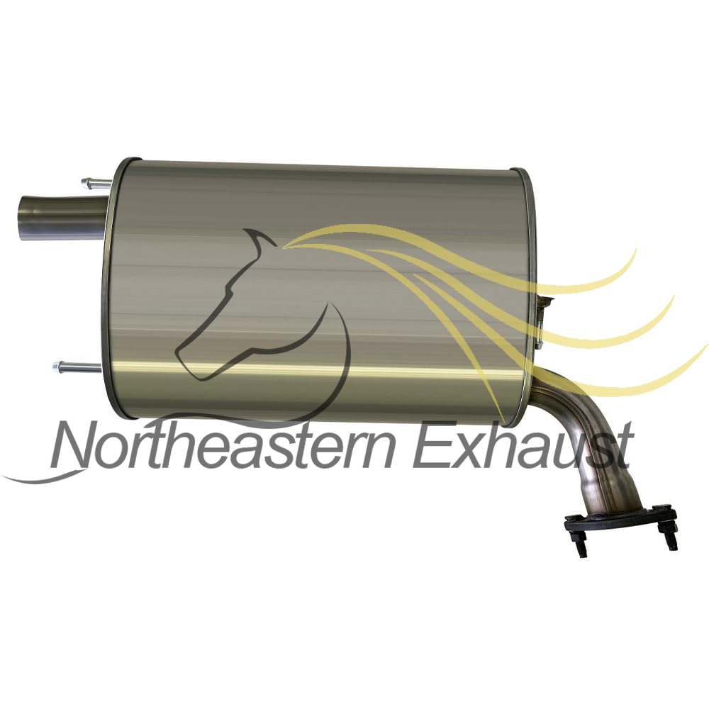 Northeastern Exhaust | Stainless Steel Exhaust Muffler Compatible for Toyota Camry 2007-2011 2.4L | Camry 2010-2011 2.5L | Free Gasket Included | Automotive Replacement Part