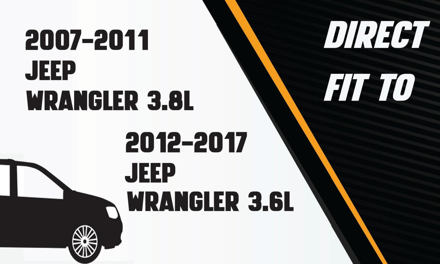 Exhaust Muffler for 2007-2017 Jeep Wrangler 3.6L 3.8L (Black Coated)