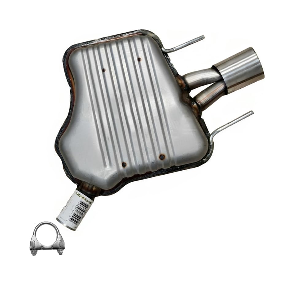 Northeastern Exhaust | Stainless Steel | Exhaust Rear Muffler Compatible for Models 2005-2008 & 2010-2011 Saab 9-3 2.0L | Free Clamp Included | Automotive Replacement Part