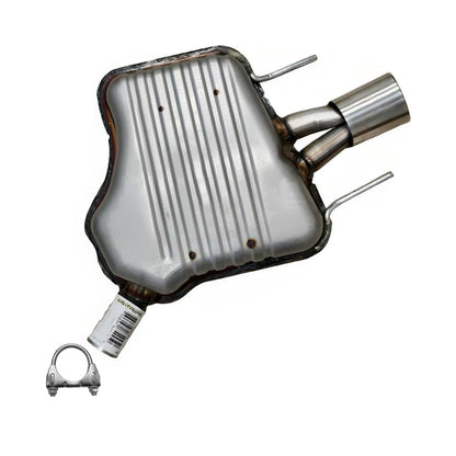 Northeastern Exhaust | Stainless Steel | Exhaust Rear Muffler Compatible for Models 2005-2008 & 2010-2011 Saab 9-3 2.0L | Free Clamp Included | Automotive Replacement Part