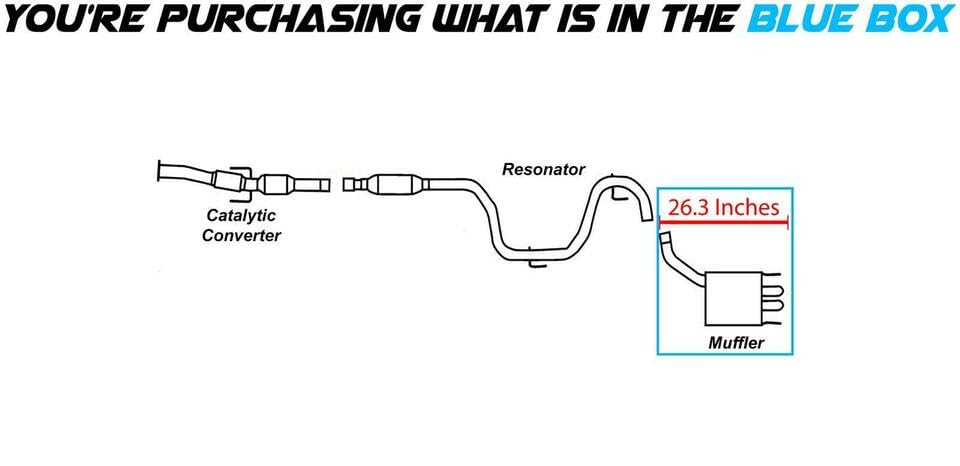 Northeastern Exhaust | Stainless Steel | Exhaust Rear Muffler Compatible for Models 2005-2008 & 2010-2011 Saab 9-3 2.0L | Free Clamp Included | Automotive Replacement Part