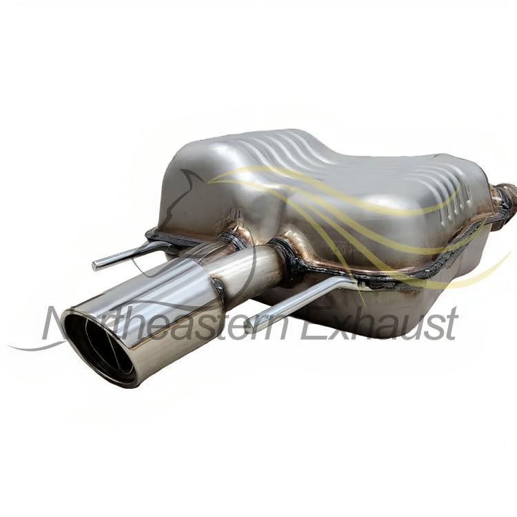 Northeastern Exhaust | Stainless Steel | Exhaust Rear Muffler Compatible for Models 2005-2008 & 2010-2011 Saab 9-3 2.0L | Free Clamp Included | Automotive Replacement Part