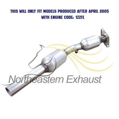 2005-2008 Toyota Corolla 1.8L Catalytic, Resonator Pipe, Muffler Complete Exhaust System Kit  with EPA-Approved