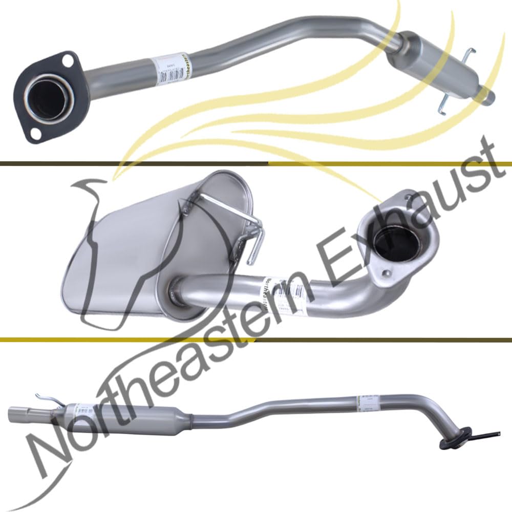 2005-2008 Toyota Corolla 1.8L Catalytic, Resonator Pipe, Muffler Complete Exhaust System Kit  with EPA-Approved