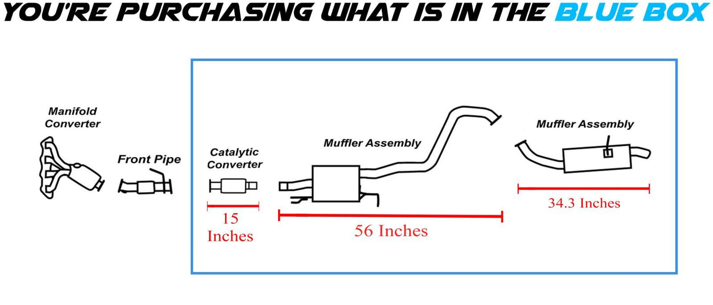 2014-2019 Kia Soul 1.6L Exhaust EPA Catalytic and Mufflers