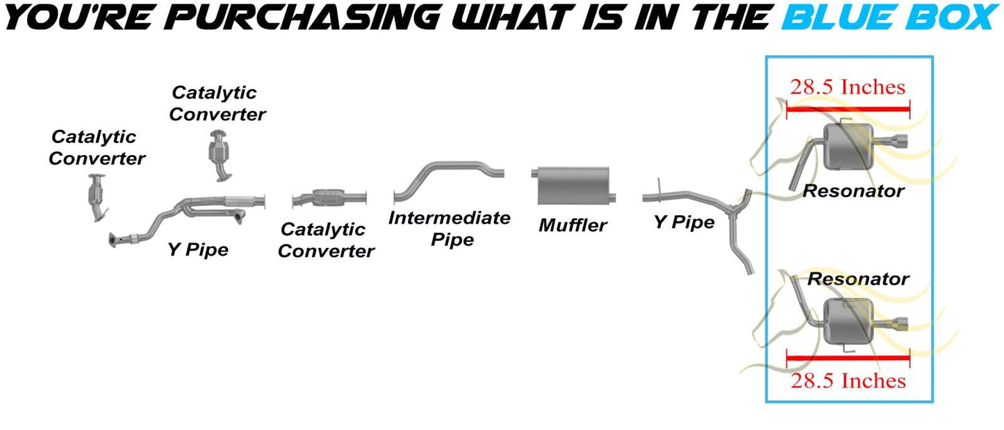 2013-2017 Chevrolet Traverse 3.6L Exhaust Pair of Resonator Pipe